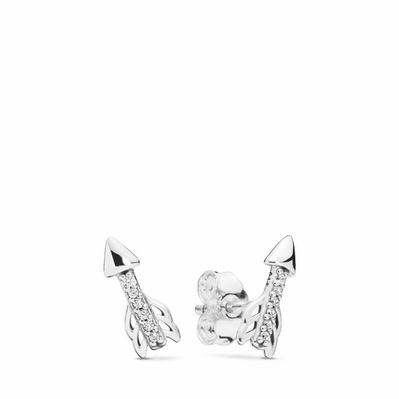 Pandora Sparkling Arrows Stud Earrings Silver Egypt IP3956021